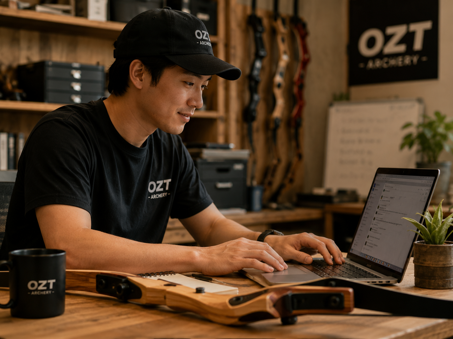 A Archeryline team member replying to customer messages